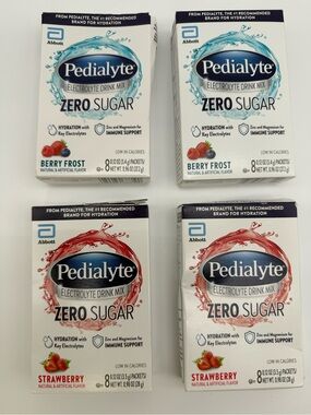 Pedialyte Electrolyte Drink Mix Zero Sugar – 4 Pack